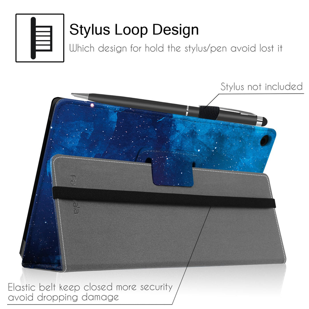 Folio Case Cover for 10.1 Fire HD 10 Tablet (Previous 9th / 7th / 5th Generation, 2019/2017 /2015 Release) (BlueSky)