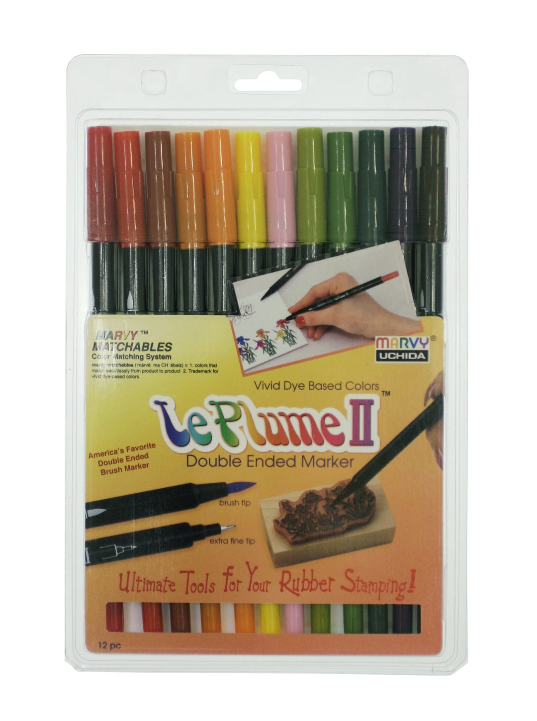 (12, Garden) - LePlume II Double-Ended Markers 12/Pkg- Garden Set