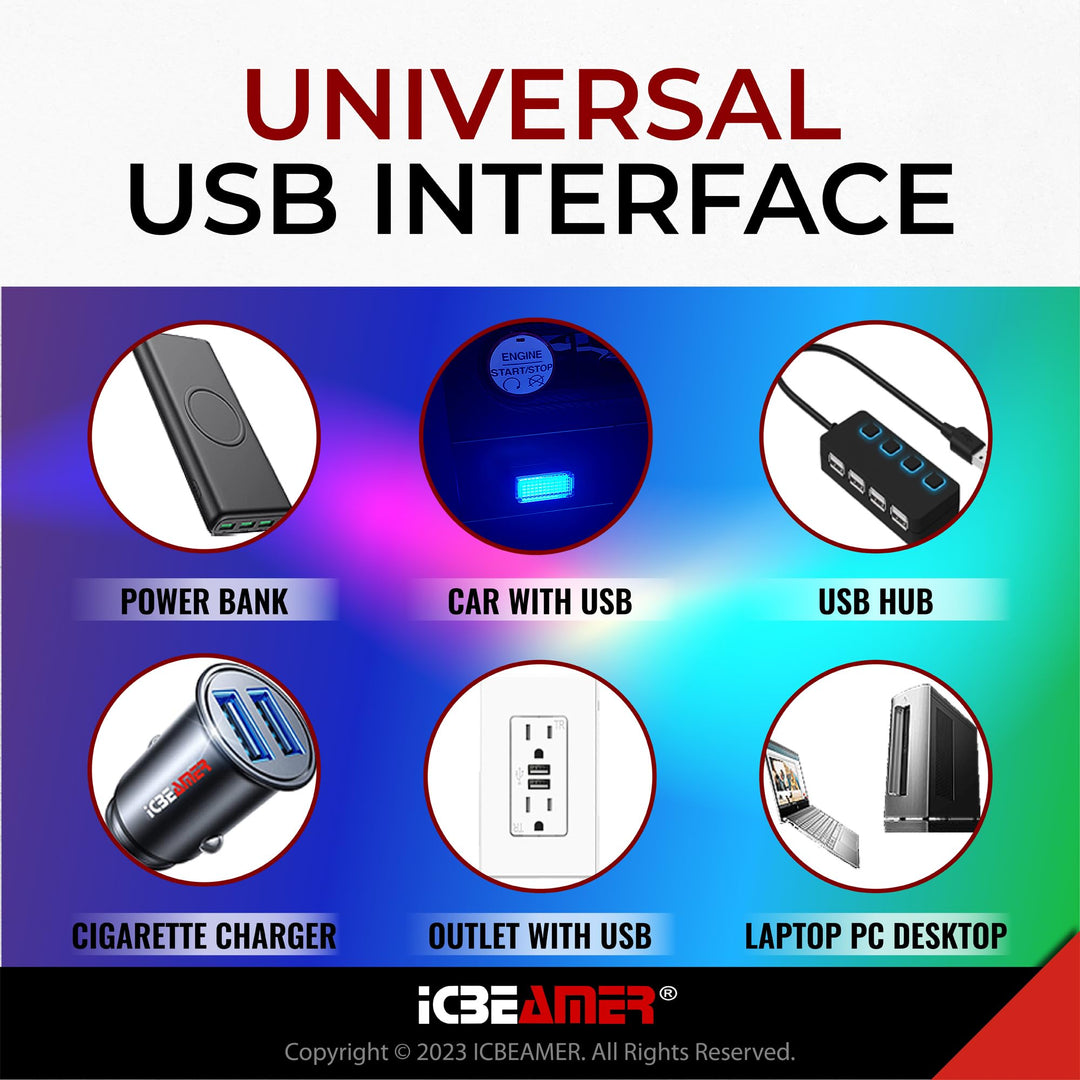 1 pc Blue Color Universal USB Interface Plug-in Miniature Night Light LED for Car Interior and Trunk Ambient Atmosphere