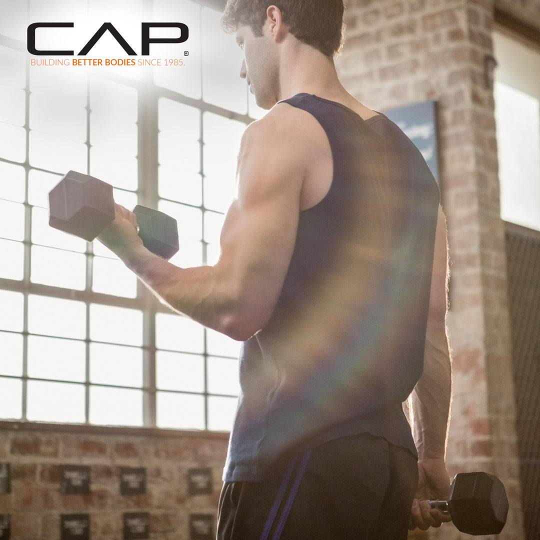 CAP Barbell 20 LB Pair Coated Hex Dumbbell Weight