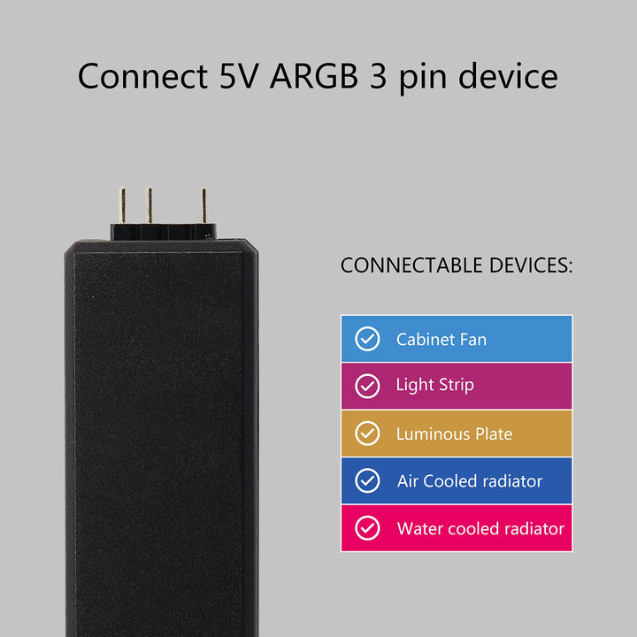 XMSJSIY 5V 3 Pin ARGB Controller RGB Manual Remote Fan 