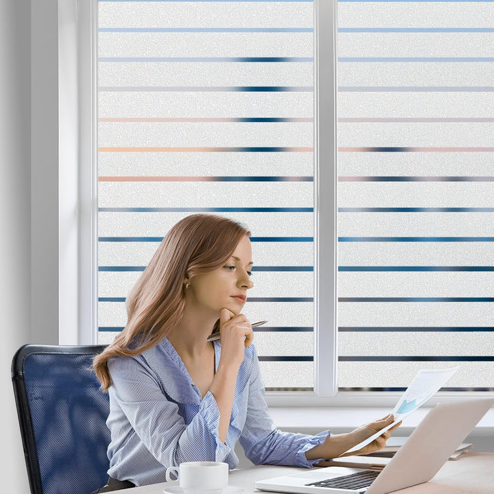 Coavas Window Privacy Film Frosted Glass Window Film He