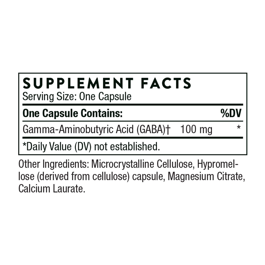 PharmaGABA-100 - GABA Supplement - 100 mg Natural Source Gamma-Aminobutyric Acid - Support a Calm State of Mind and Restful Sleep - 60 Capsules