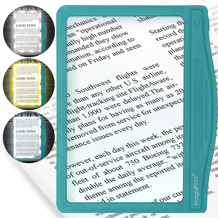 MagniPros See Things Differently Magnifying Glass with Bright LED Lights-3 Easy Detachable Lenses-2.5X, 5X, 16X Ideal for Seniors, Maps, Macular Degeneration, Jewelry, Watch