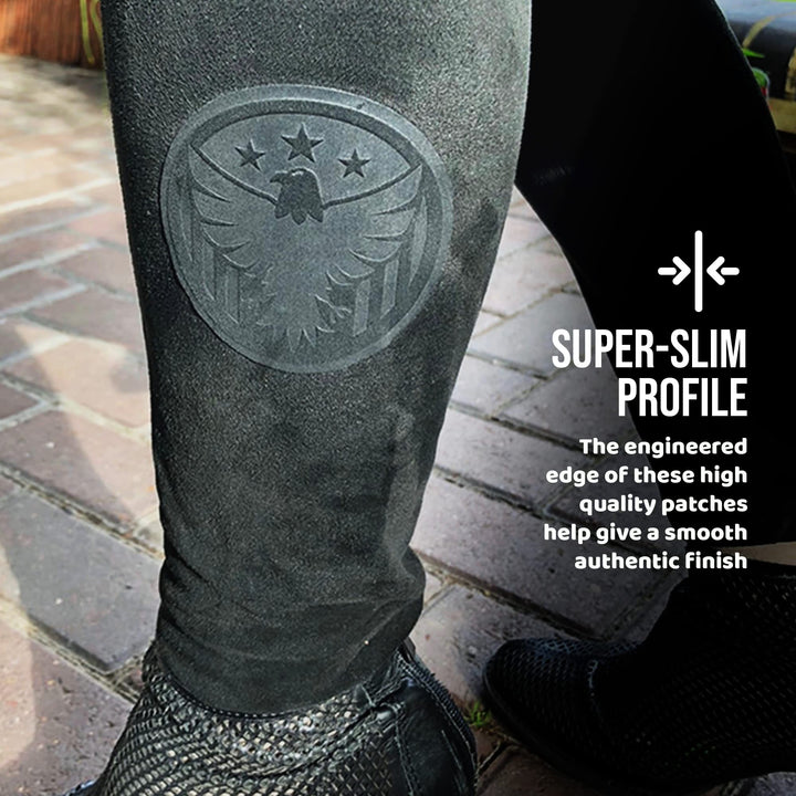 MastaPlasta Instant Self-Adhesive Premium Suede and Velvet Repair Patch. Tan Suede Eagle 3-INCH Diameter (8cm). Upholstery Quality Patches for Sofas, Car Interiors, Bags, Jackets &amp; More