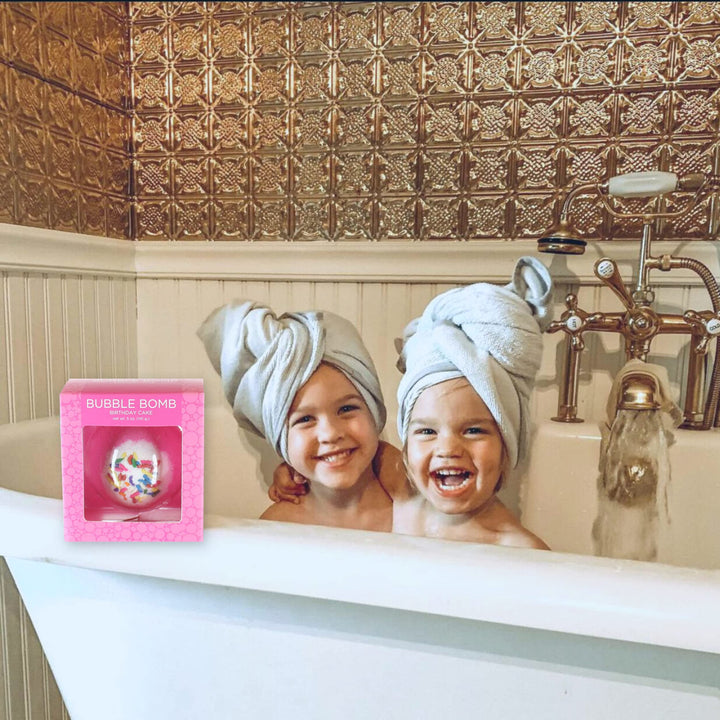 Birthday Cake Bubble Bath Bomb In Gift Box - Large Lush Pink Cupcake Bath Fizzy By Spa - Homemade By Moms In The Usa - Relaxing, Moisturizing, Fun Gift For All Ages