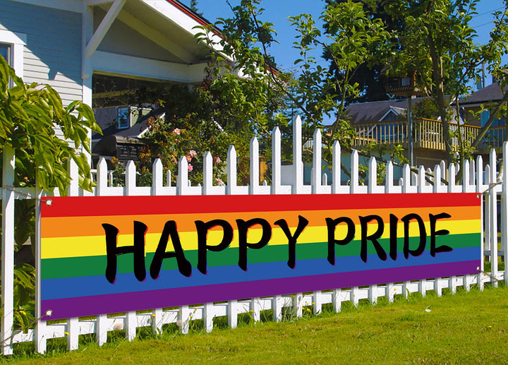 Nepnuser Happy Pride Outdoor Banner Pride Month LGBTQ+ 