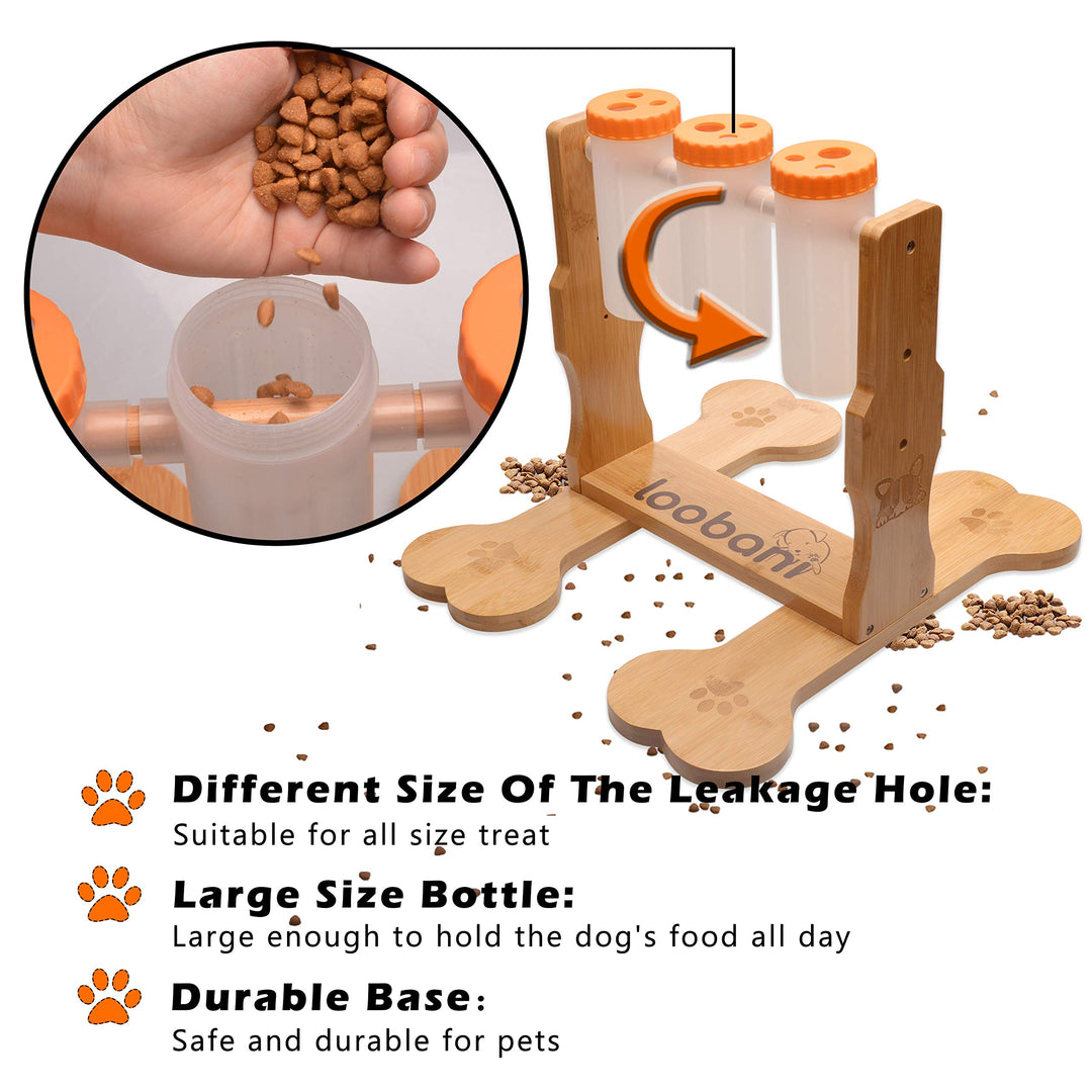 Dog Puzzle Toys Wooden - Interactive Toys for Boredom, IQ Training and Mental Brain Stimulation, Treat Dispensing and Entertainment/Food Slow Feeder for Small to Large Dogs