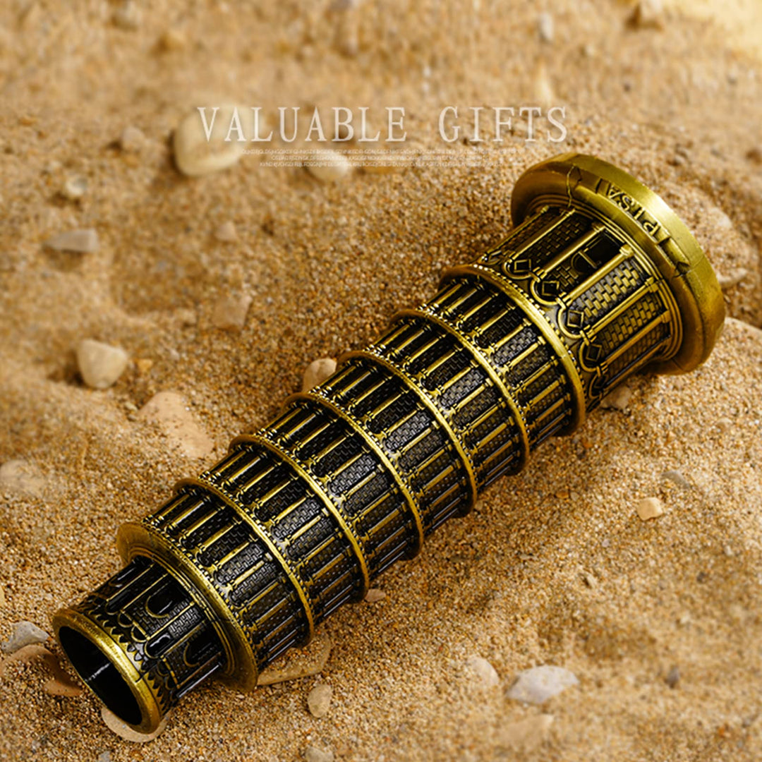 Metallic Leaning Tower of Pisa Statue Souvenir Figurines Tower Model Kit for Home Decoration, Party