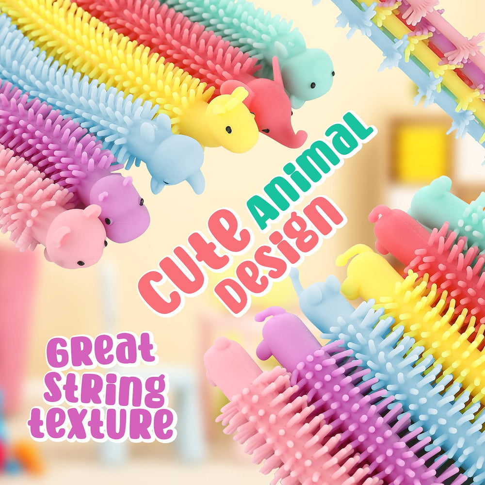 Stretchy Strings Sensory Toys - Easter Basket Stuffers for Kids, Quiet Fidget Toys, Classroom Rewards for Students, Stress Relief Calming Toys, Stretchy Toy for Hand Therapy