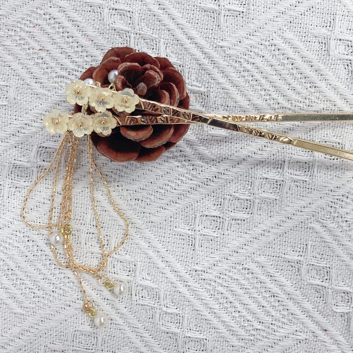 Pearl Tassel Hairpin Hair Chopsticks Vintage Chinese Style Hair Stick Chignon Headwear Wedding Costume Hanfu Cheongsam Hair Making Accessories #6