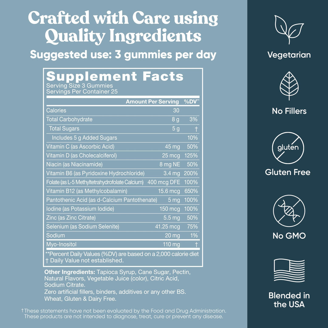 Conception for Her Fertility Gummies - Fertility Supplements for Women with Myo Inositol, Folate &amp; More Essential Nutrients - Delicious Juicy Strawberry Hormone Balance Vitamins, 75 ct Gummies