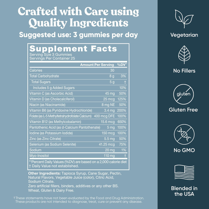 Conception for Her Fertility Gummies - Fertility Supplements for Women with Myo Inositol, Folate &amp; More Essential Nutrients - Delicious Juicy Strawberry Hormone Balance Vitamins, 75 ct Gummies