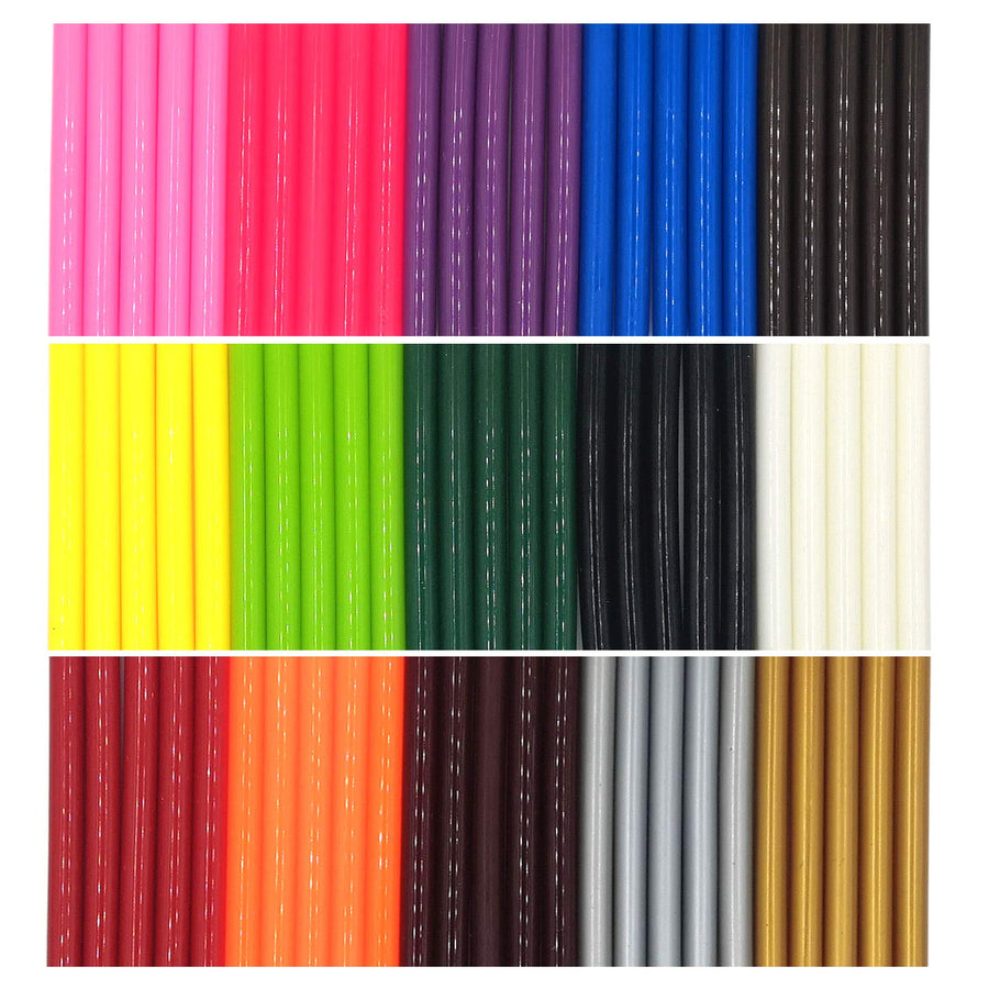 Colorful Hot Melt Glue Sealing Sticks for Letter Seal Stamp, Kids Mini Hot Glue Gun Art Gift Crafts, Home General Repair, 15 Colours, 75PCS, Diameter 7mm/0.28, Length 10cm/3.9