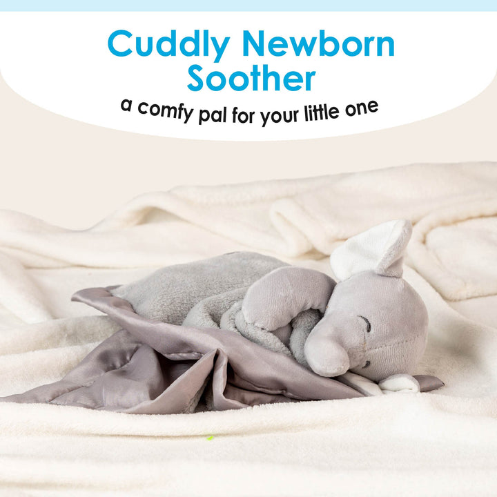 Carter&#39;s Elephant Plush Stuffed Animal Snuggler Lovey Security Blanket - Gray