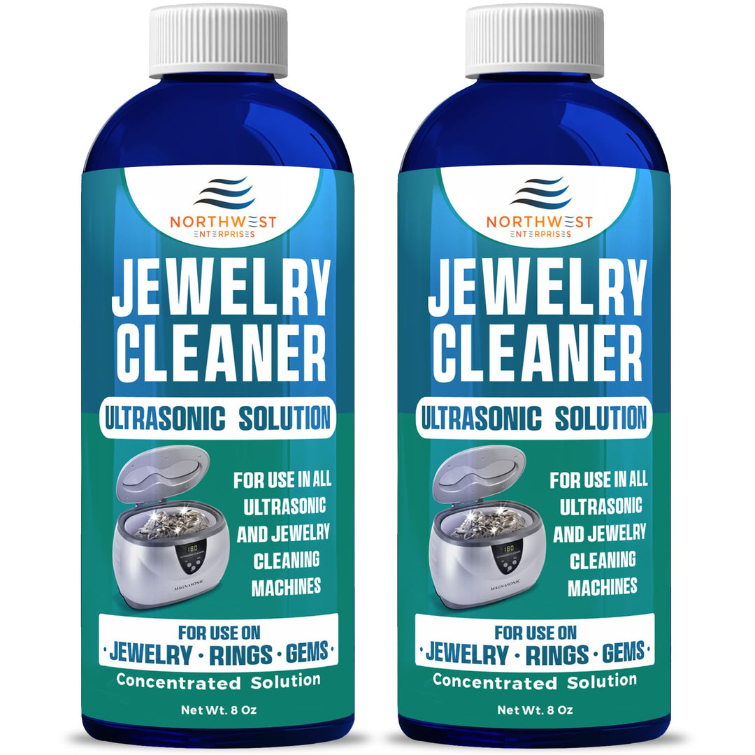 Jewelry Cleaner, Ultrasonic Jewelry Cleaner Solution - The Jewelry Cleaner for Gold, Silver, Platinum Diamonds and Non-Porous Precious and Semi-Precious Jewelry (Pack of 2)