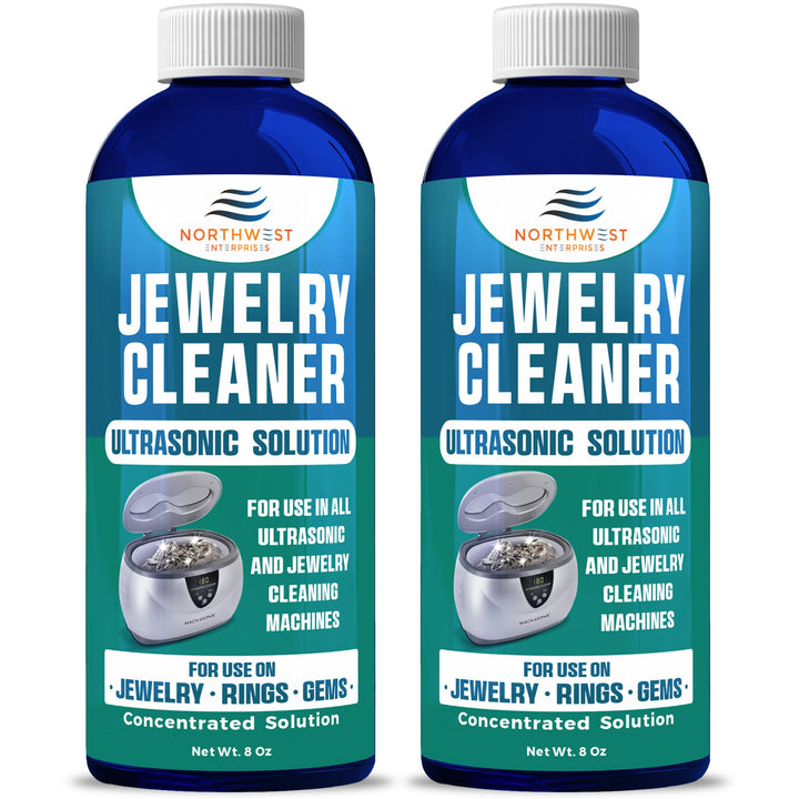 Jewelry Cleaner, Ultrasonic Jewelry Cleaner Solution - The Jewelry Cleaner for Gold, Silver, Platinum Diamonds and Non-Porous Precious and Semi-Precious Jewelry (Pack of 2)