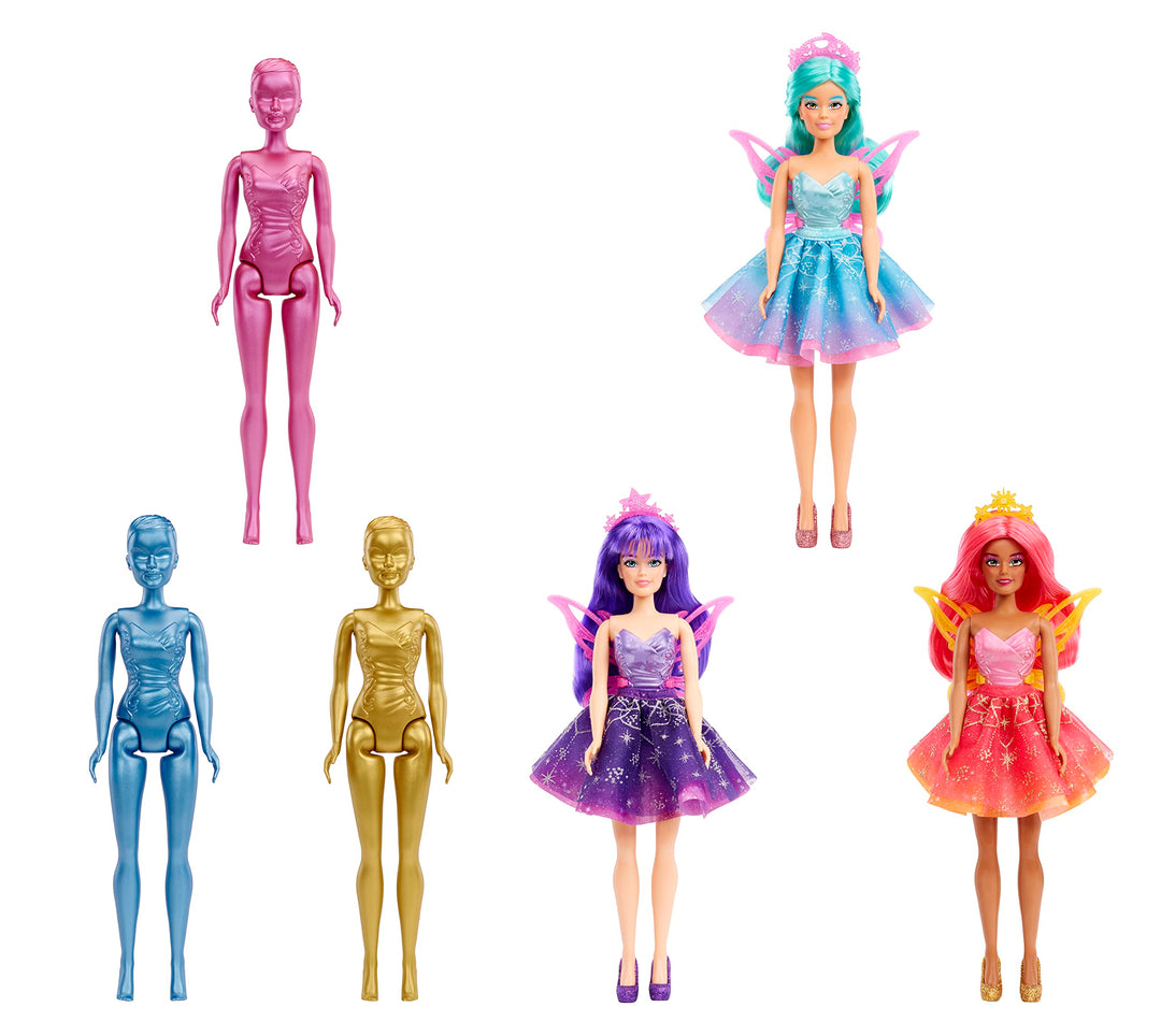 Dream Ella Color Change Surprise Fairies Celestial Series Doll - Aria, Star Inspired Fairy Fashion Doll with Iridescent Sparkly Wings, Tiara &amp; Purple Hair, Multicolor (585114)