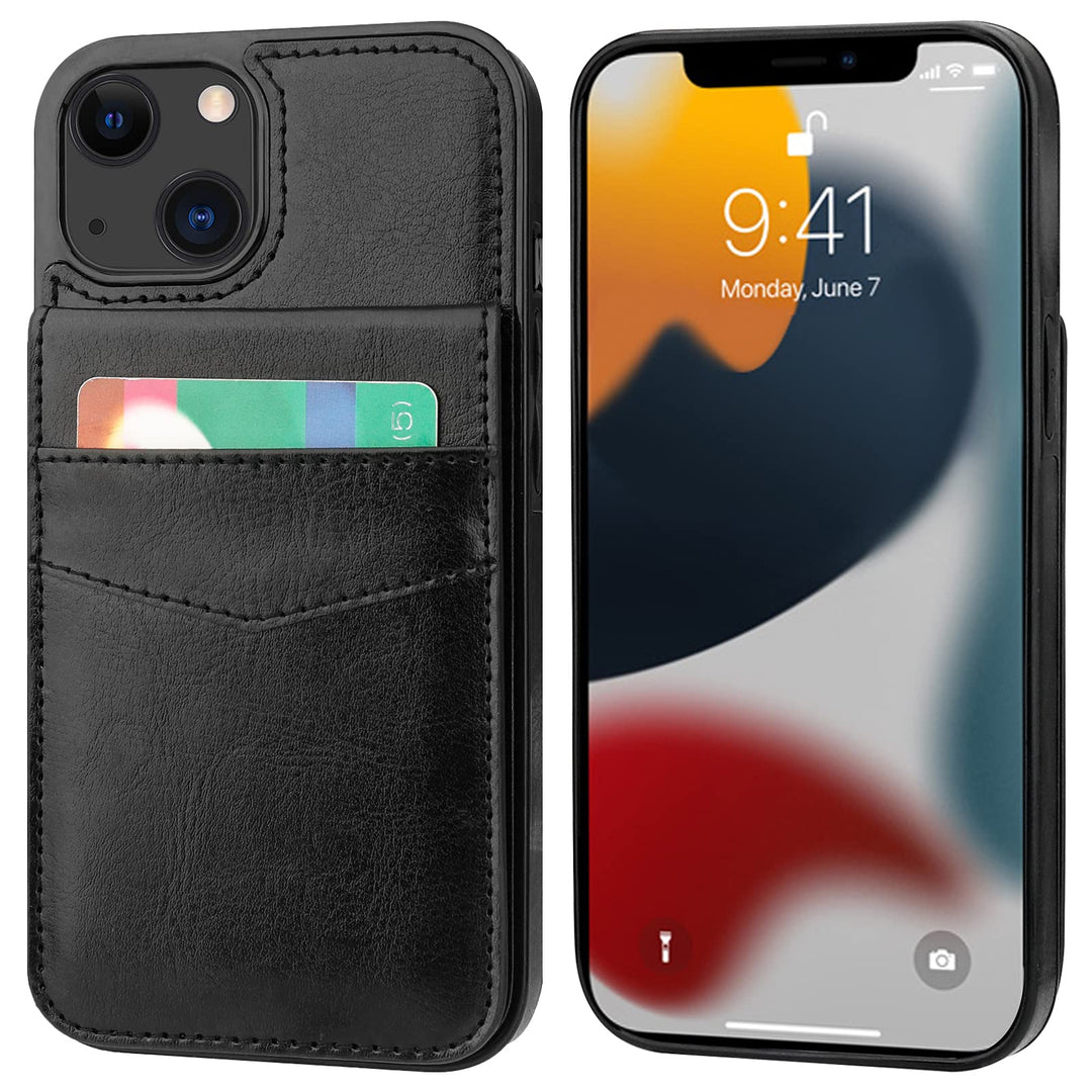 KIHUWEY Compatible with iPhone 13 Case Wallet with Cred