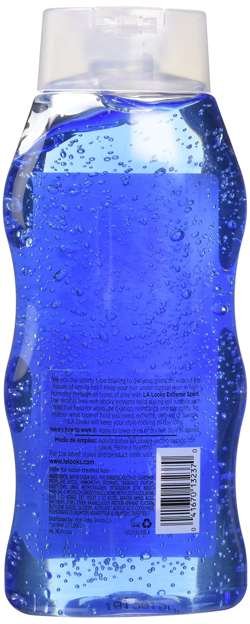 La Looks Gel 10 Extreme Sport Tri-Active Hold 20oz (Blue) (2 Pack)
