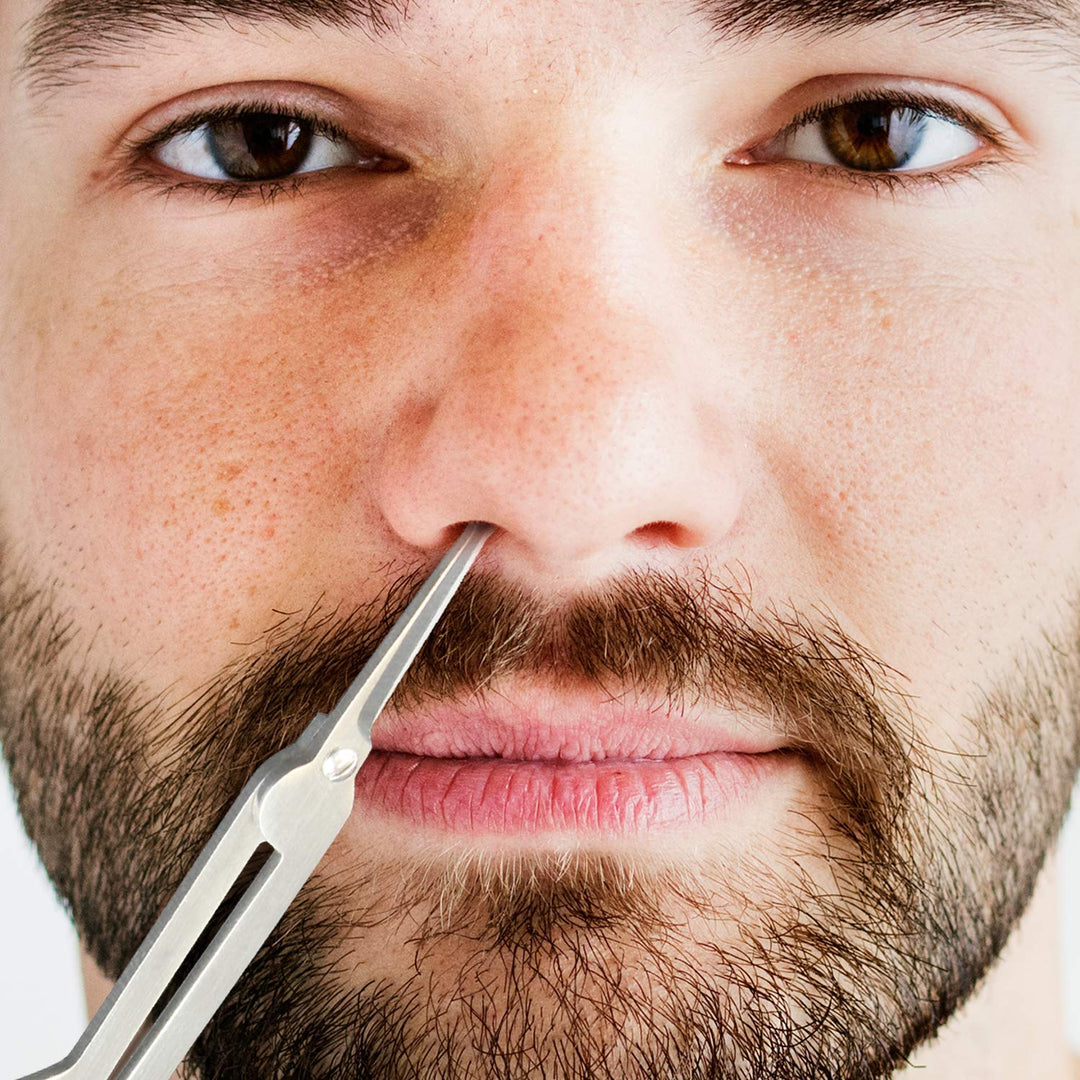 Seki Edge Stainless Steel Nostril Scissors (SS-908) - Safety Grooming Scissors with Round Blunt Tips for Trimming Nose Hair &amp; Other Facial Hair for Men &amp; Women - Made in Japan