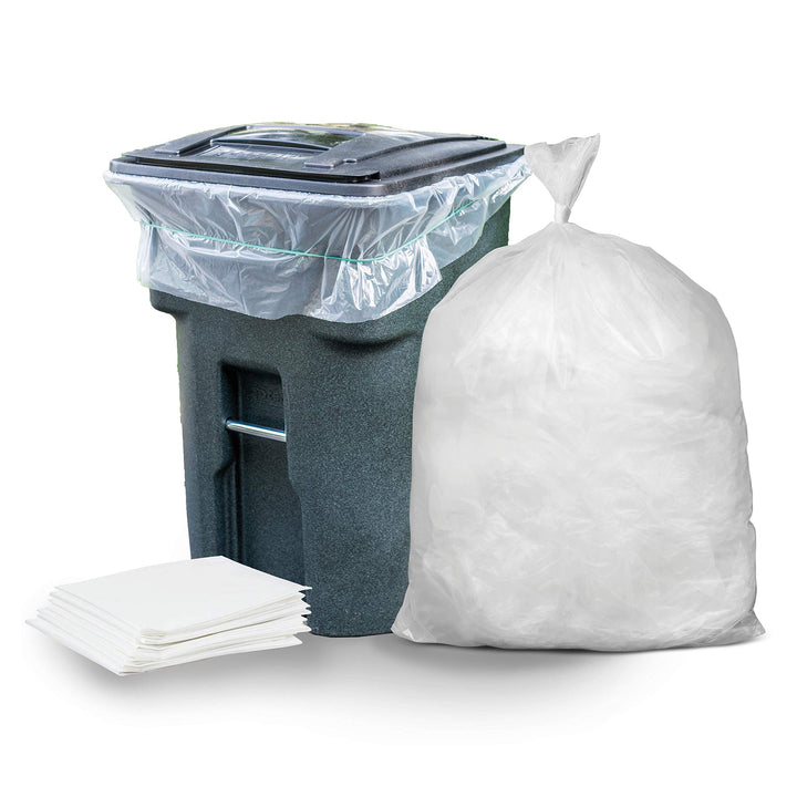 95 Gallon Trash Bags, 1.5 Mil, Clear, 50 / Case