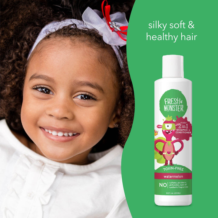 2-in-1 Kids Shampoo &amp; Conditioner, Toxin-Free, Hypoallergenic, Tear-free Shampoo &amp; Conditioner for Kids, Watermelon (8.5oz)