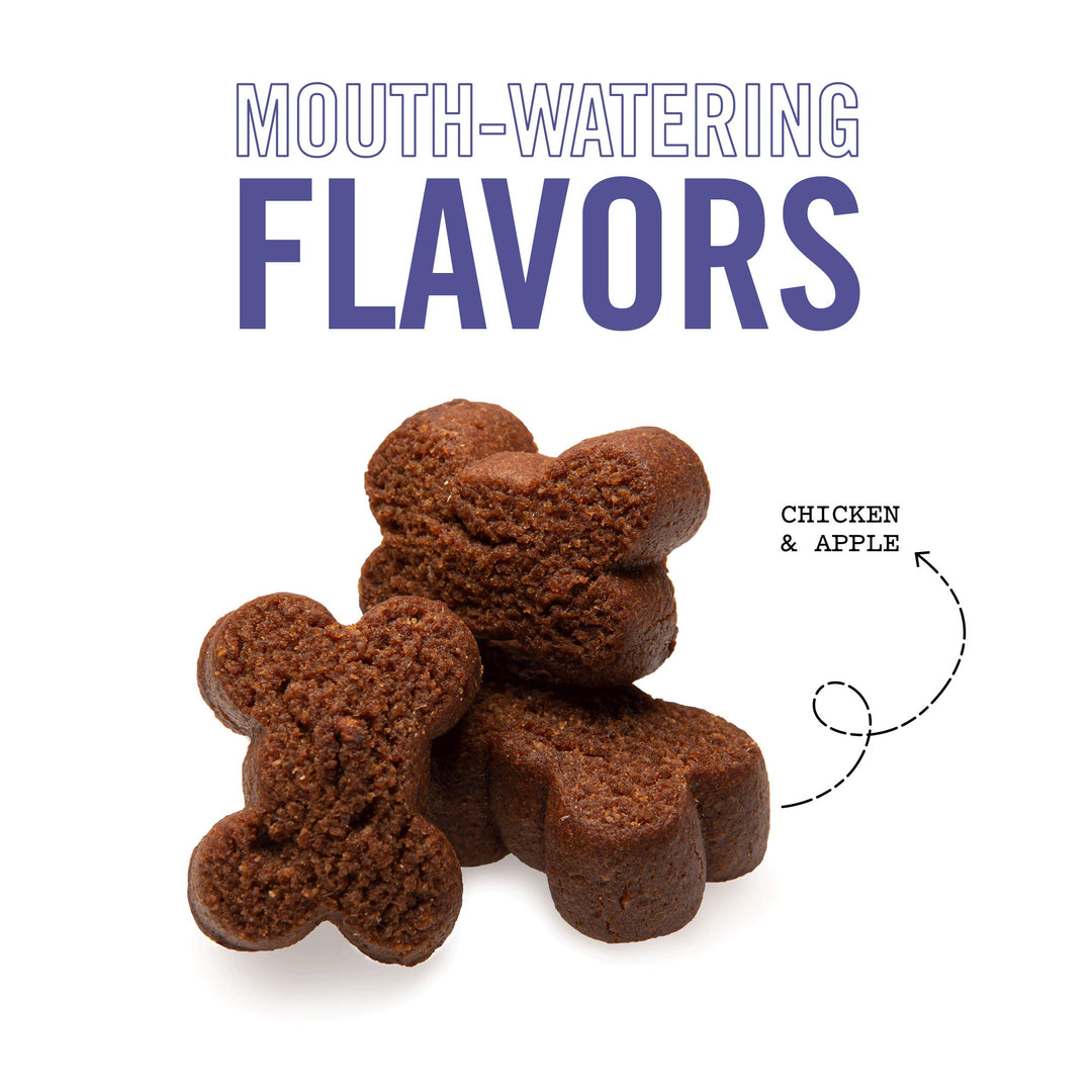 Soft Baked Grain Free Meaty Woofers, Chicken and Apple Flavor, Premium Treats for Dogs, Brown, 1.62 Pound (Pack of 1)