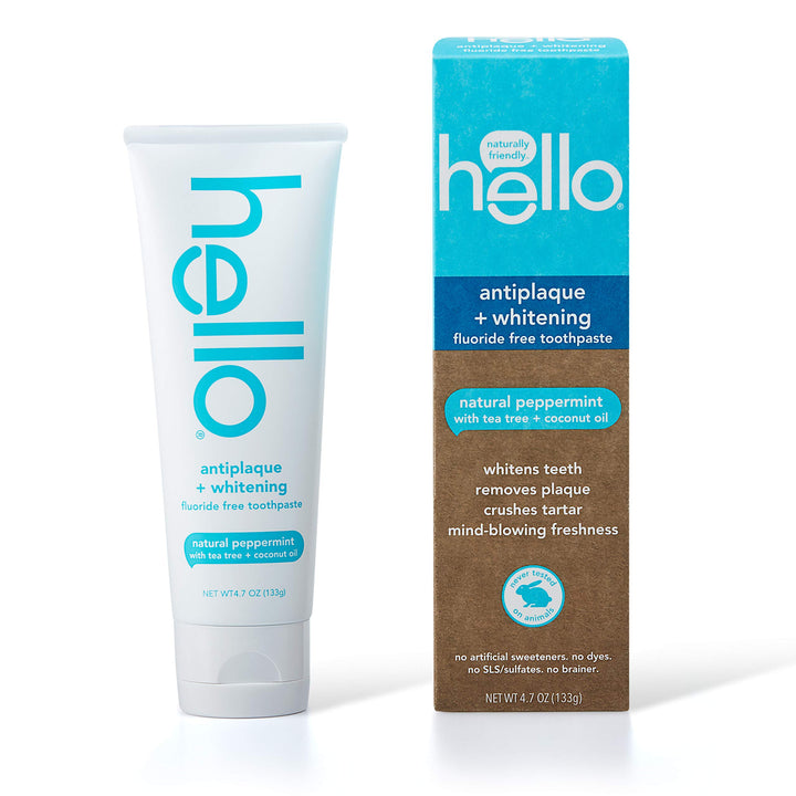 Natural Peppermint, 1 Pack: Hello Oral Care Fluoride Fr