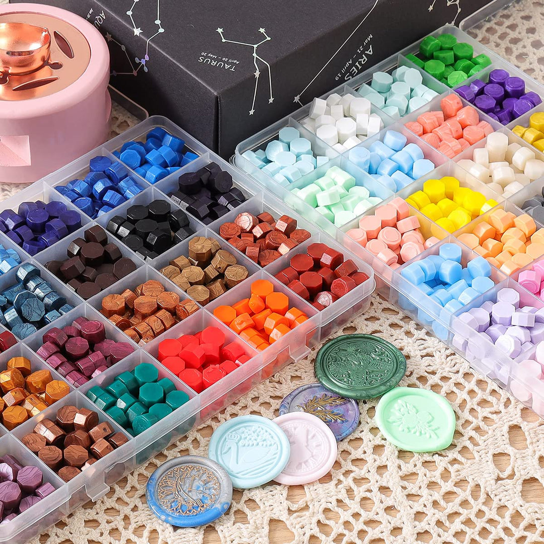 iteryou 1248 Pcs Wax Seal, Sealing Wax for Wax Stamp, W