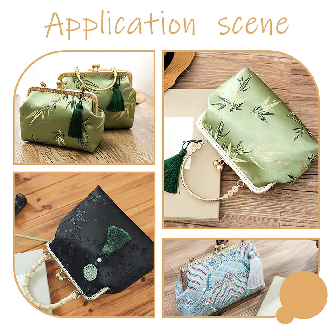 5pcs 7.8 Inch Square Coin Purse Clasp, Metal Frame Kiss Clasp Lock Purse Handle Frame Red Copper Kiss Clasp Frame for Purse Making Square Bag Clutch Frame DIY Craft