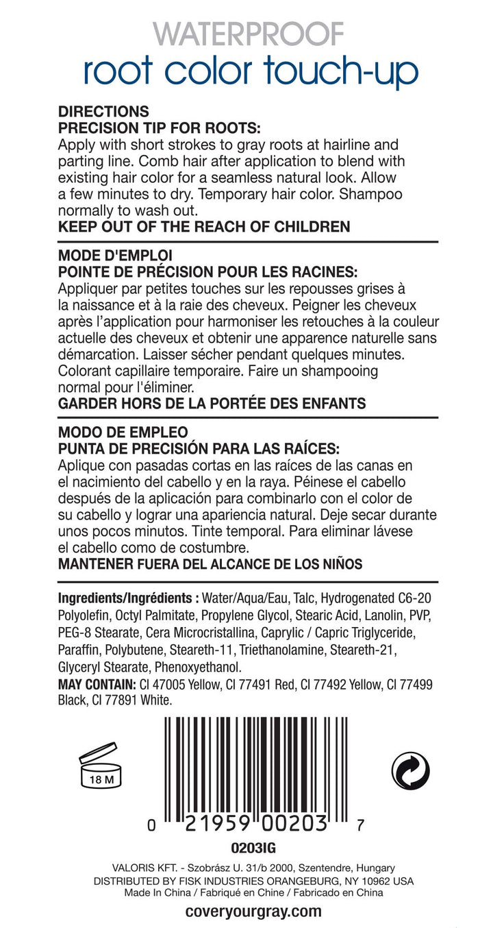 Waterproof Root Color Touch up - Black