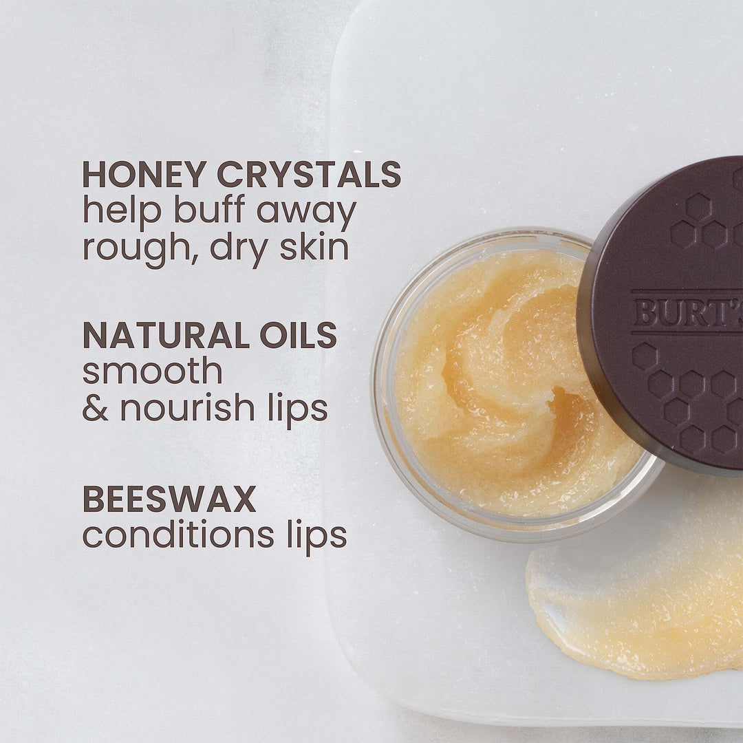 Burt&#39;s Bees 100% Natural Conditioning Lip Scrub with Exfoliating Honey Crystals - 0.25 Ounce