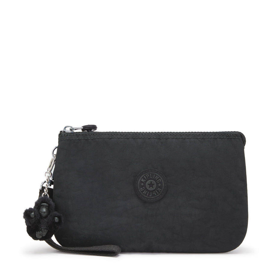 Womens Creativity Extra Large Wristlet, Versatile Cosmetics Kit, Lightweight Nylon Travel Organizer Pouch, Black Noir, Extra Large US