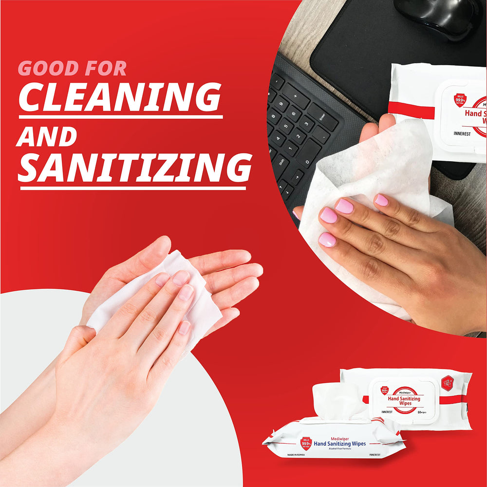 Refreshing Wet Wipes Alcohol-Free Wipes Travel Size to 