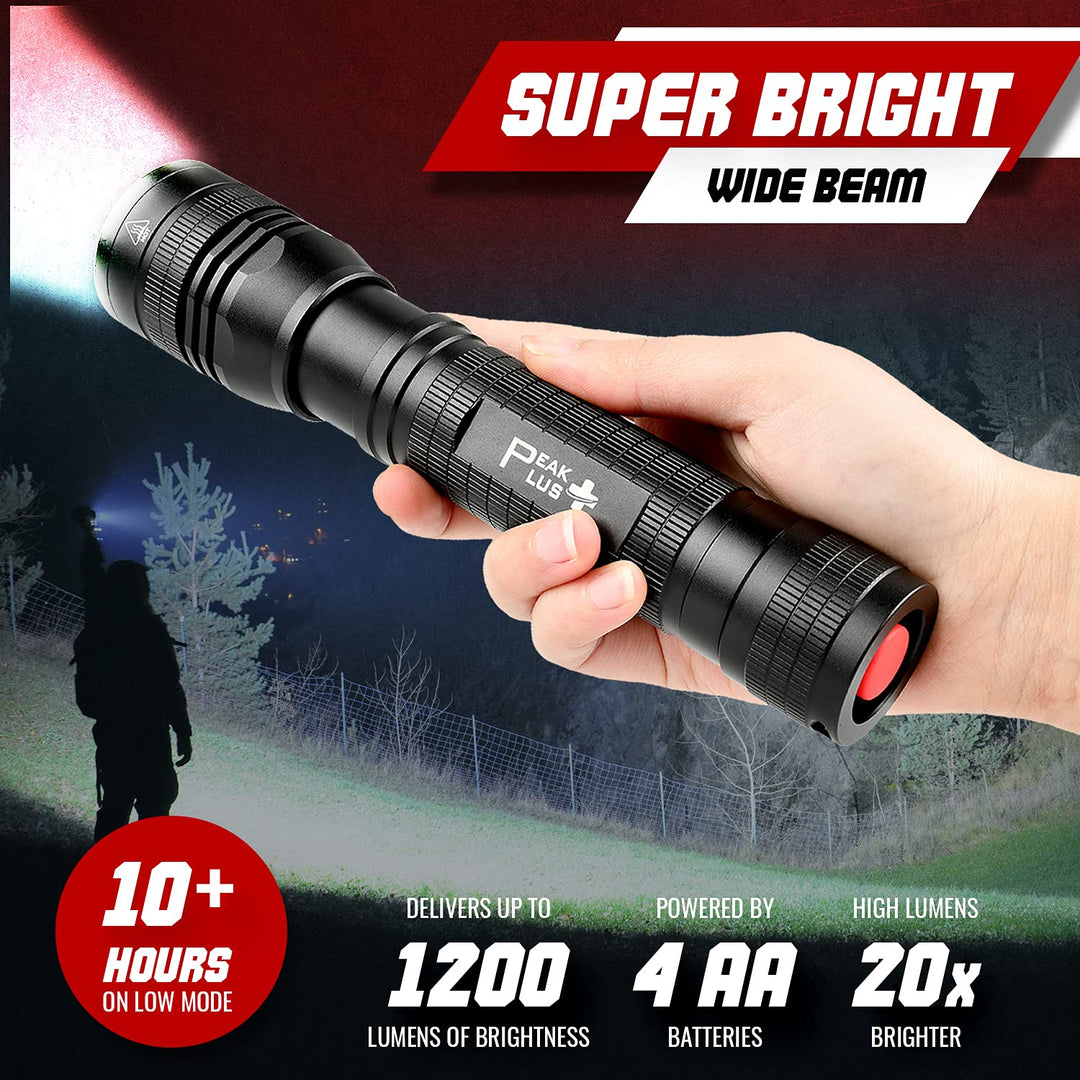 High Powered LED Flashlight LFX2000, Brightest High Lumen Light with 5 Modes, Zoomable and Water Resistant, Best Flashlights for Camping, Dog Walking and Emergency