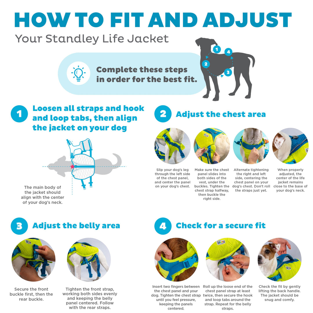 Standley Sport Green Performance Dog Life Jacket, Large