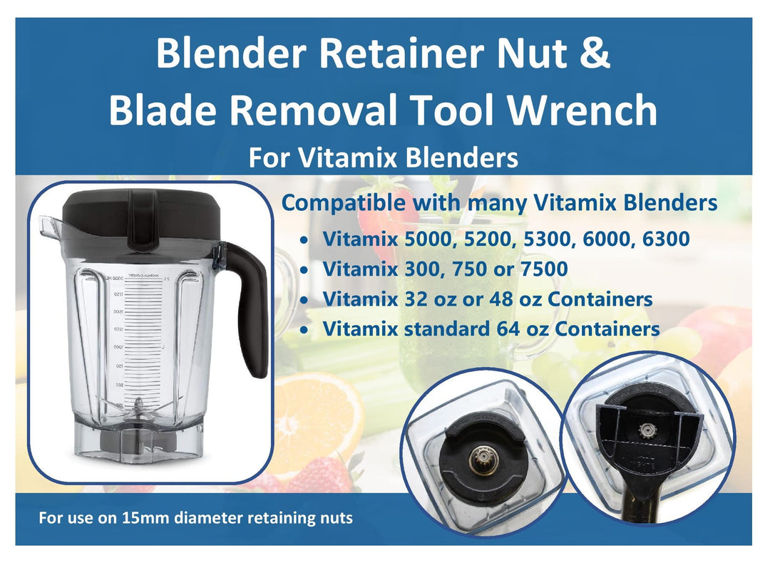 Vitamix® Blender Wrench Retainer Nut and Blade Removal Tool Wrench Compatible with Vitamix®15596 retainer nut Vitamix® wrench