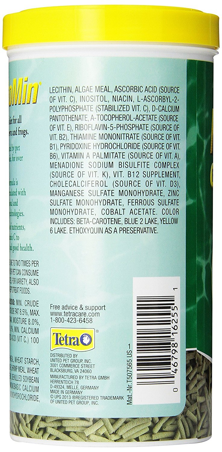 Tetra ReptoMin Floating Food Sticks, Food for Aquatic Turtles, Newts and Frogs, 10.59 oz (Pack of 1)
