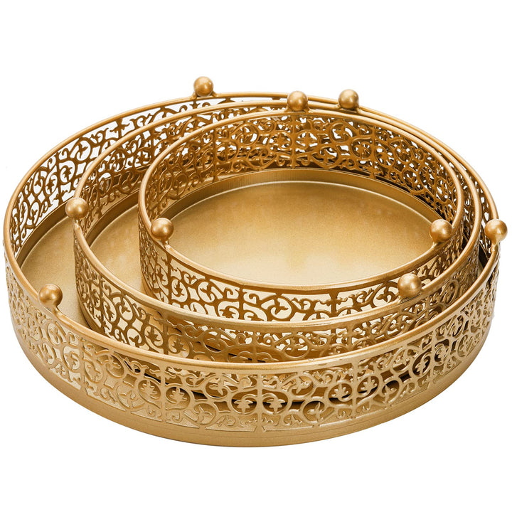 3 Pack Cake Stands, Metal Cake Stands, Dessert Display Cupcake Stands, Cupcake Pastry Candy Display Plate for Wedding, Event, Birthday Party