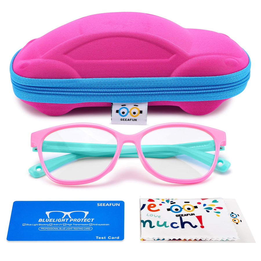 SEEAFUN Blue Light Glasses for Kids Girls Boys with Cut