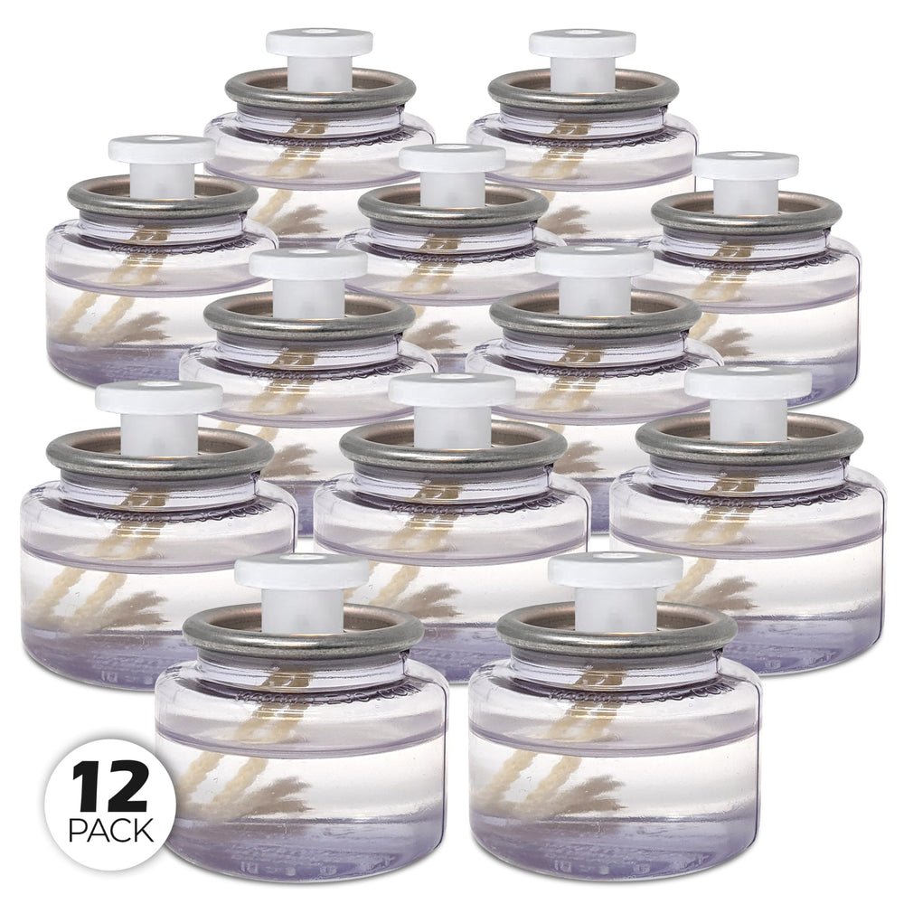 Oil Candles - 8 Hour Liquid Candles - Disposable Liquid Paraffin Tea Lights - 12 Pack - for Restaurant Tables and Emergency Candles