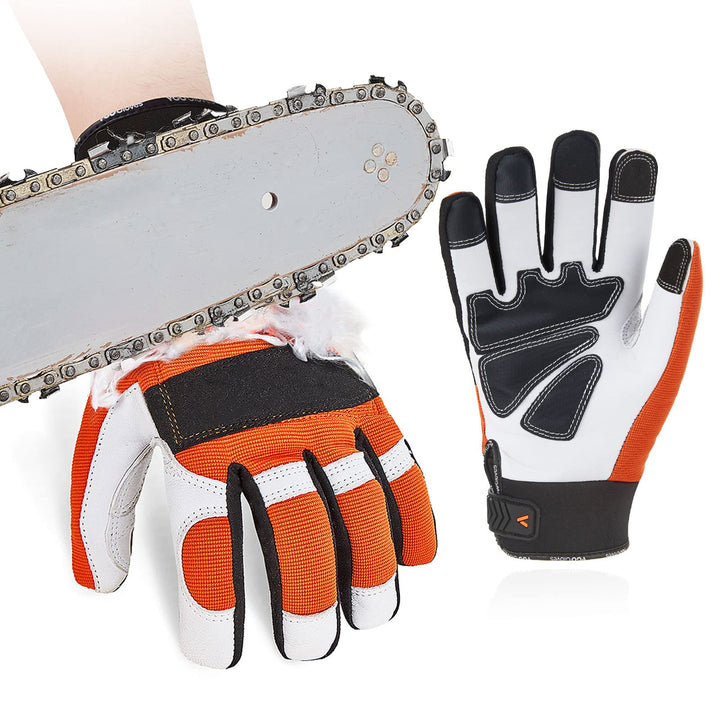 Vgo... Chainsaw Gloves Cut Resistant 12-Layer, Work Glo