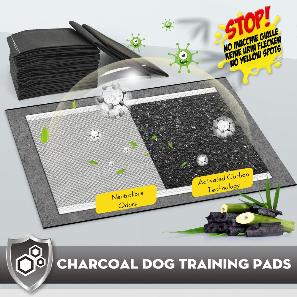 CROCI 36x36 3XL Activated Carbon Pee Pads for Dogs, Odor-Control Charcoal Dog Pads Absorbs Up to 11 Cups of Liquid, 6-Layer Thicker Leak-Proof & Quick Dry Dog Training Pads, Disposable (25 Counts)