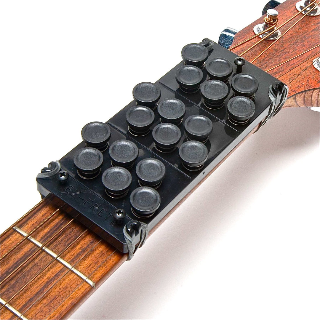 Guitar Attachment, Eliminates Finger Pain, 110 Chords Available, Fits MOST Full Sized Acoustic Guitar, L/H OK, Not A Beginner Tool, For People Whose Fingers Hurt From Guitar Strings