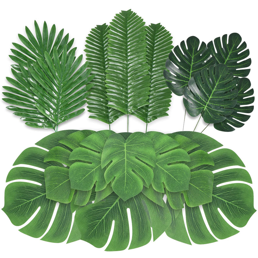 TSCTBA AOLDHYY rtificial Tropical Monstera-88Pcs 6 Kinds Fake Leaf Plants Garden Sculpture Outdoor Garden Sculpture Outdoor Decoration