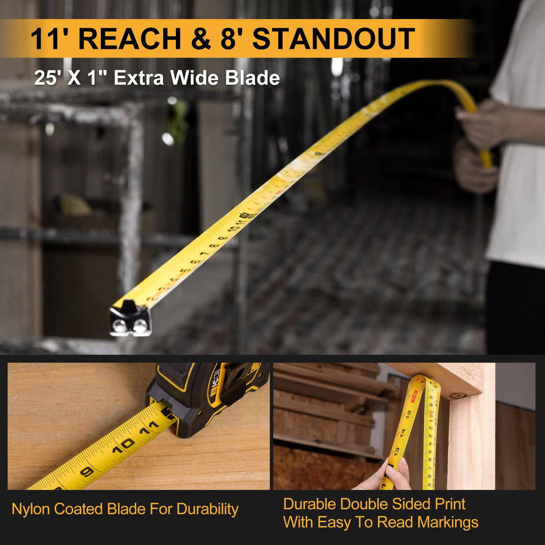 PREXISO 2-in-1 Laser Tape Measure - NOT DIGITAL TAPE - 135Ft Rechargeable Laser Measurement Tool &amp; 16Ft Measuring Tape Movable Magnetic Hook - Pythagorean, Area, Volume, Ft/Ft+in/in/M Unit-NOT Digital