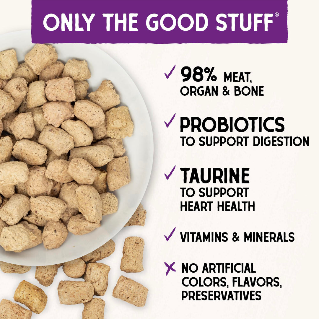 Stella &amp; Chewy&#39;s Freeze-Dried Raw Cat Dinner Morsels - Premium Chicken Recipe with 98% Cage-Free Meat &amp; Organs - Natural Grain-Free Cat &amp; Kitten Food - Made in USA - 18 oz