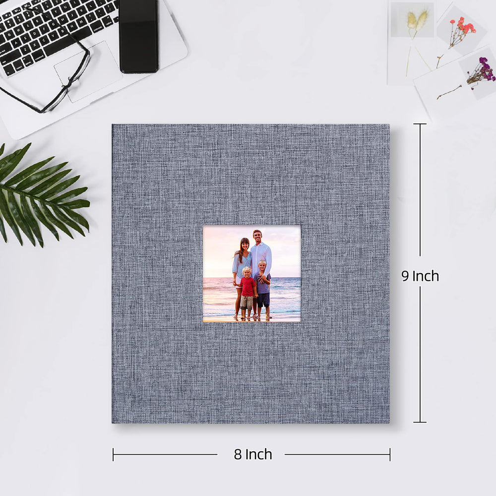 Small Photo Album 4x6 200 Photos Linen Cover Picture photo Book with 200 Horizontal Pockets for Wedding Family Anniversary Baby(Gray)