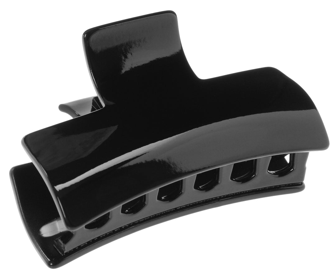 Large Solid Rectangle Jaw Black